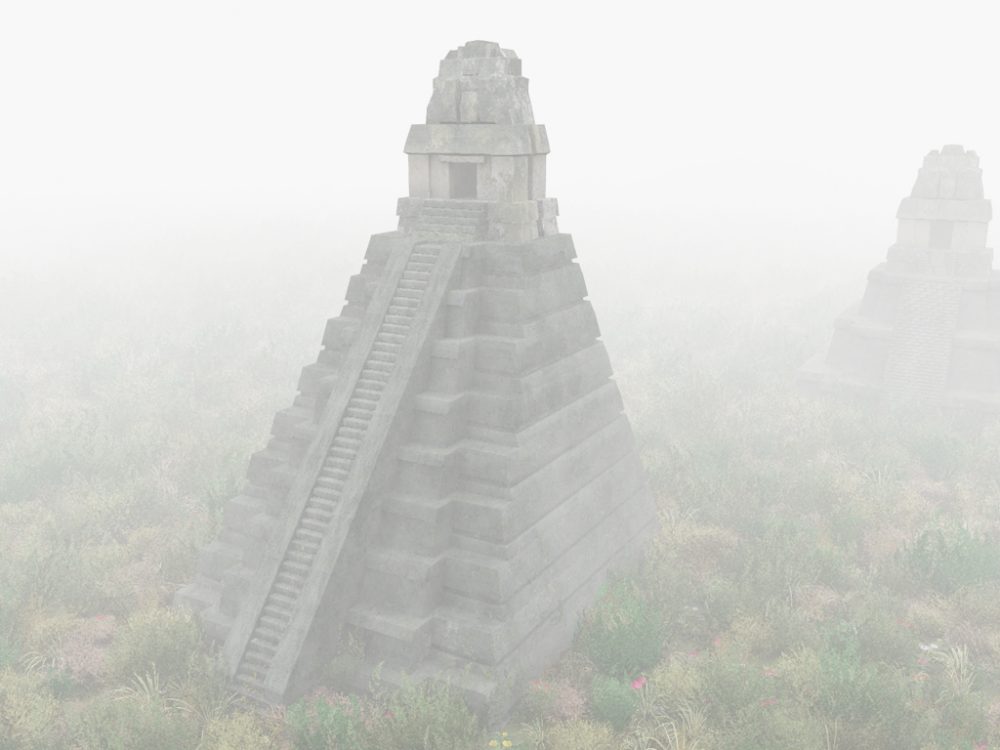 fog and temple